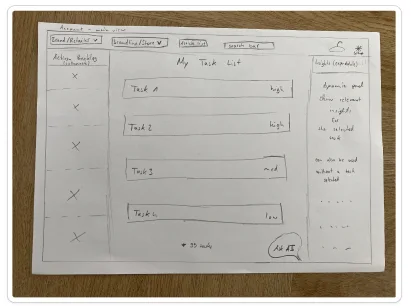 Team sketch: list with filters
