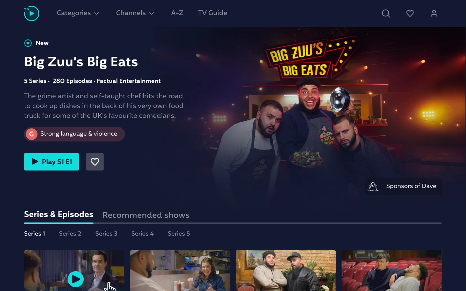 Web show page for Big Zuu's Big Eats